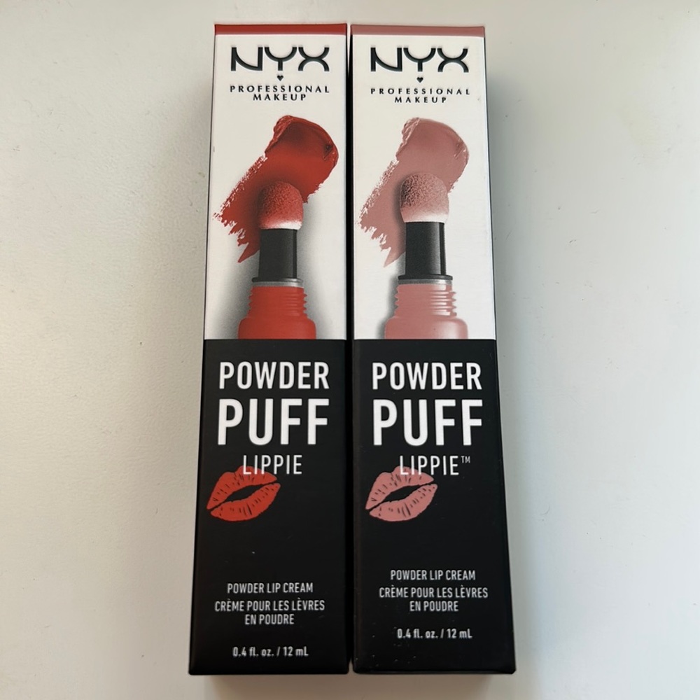 NYX Powder Puff Lippie Powder Lip Cream (2) - Squad Goals & Puppy Love - BNWT